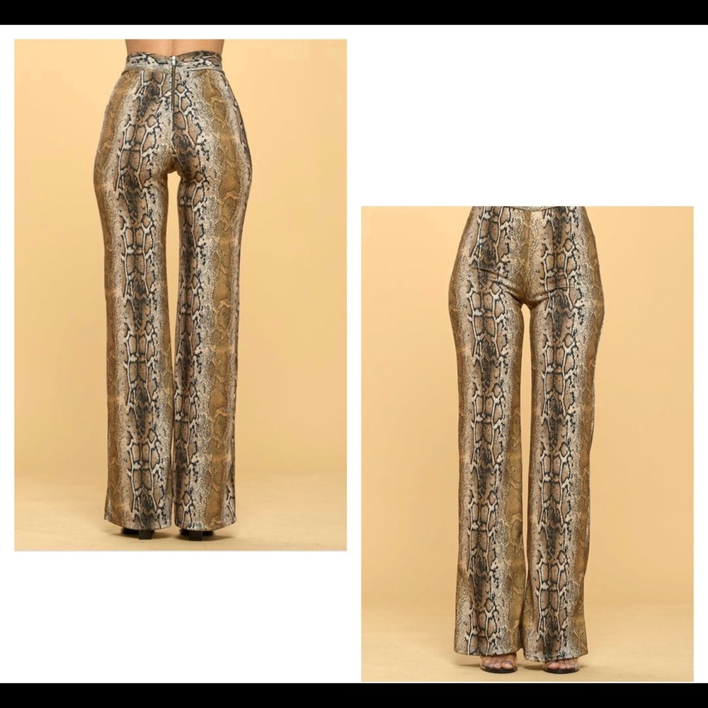Snake print pants